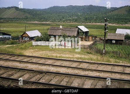 Geografía / viajes, Rusia, Siberia, transporte / transporte, Ferrocarril Transiberiano, Taiga, bosque boreal, 1974, Derechos adicionales-Clearences-no disponible