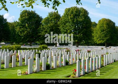 Cementerio Británico en Bayeux, Normandía, Francia. Foto de stock