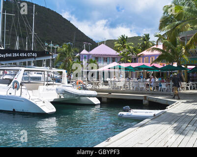 dh Sopers agujero TORTOLA CARIBE Yacht marina restaurante turistas isla de sotavento resort Foto de stock