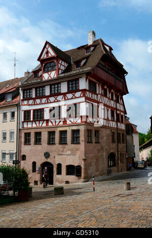 Casa Albrecht-Durer, Nuremberg, Franconia, Baviera, Alemania / Albrecht Dürer house Foto de stock