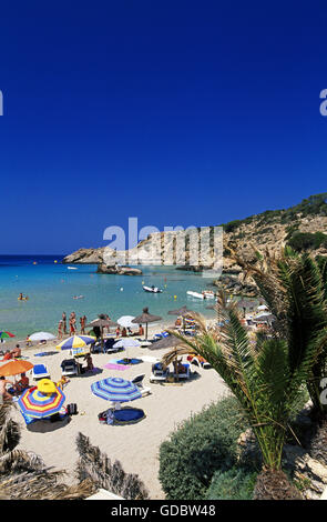 Cala Tarida, Ibiza, Islas Baleares, España Foto de stock
