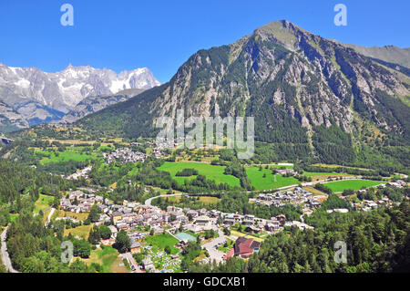 Alpes en el Val d'Aosta, Italia Foto de stock