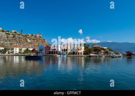 Kastellorizo Old Harbour Foto de stock