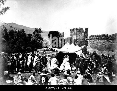 Napoelon III y Eugénie visitar Argelia 1869 Francia Foto de stock