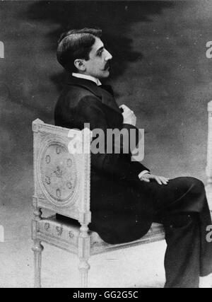 Retrato del autor francés Marcel Proust. Fotografía tomada en el Hotel Ritz en 1902. Foto de stock