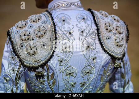 Detalle del "traje de luces" o torero vestido, España Foto de stock