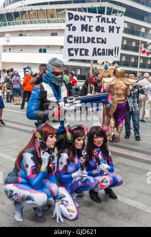 Escena del anime y Cosplay Convention en Vancouver, Canadá Foto de stock