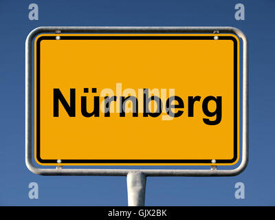 Nuremberg ortsschild Foto de stock