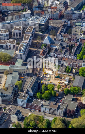 Vista aérea, sitio de construcción en el emplazamiento de la ciudad asistida insertado el archivo de Colonia, el colapso del Archivo Histórico