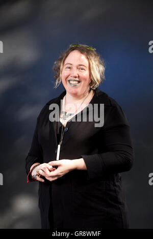 Kelly Link, el editor americano y autor de cuentos cortos, en el Festival Internacional del Libro de Edimburgo. Edimburgo, Escocia. 28 de agosto de 2016