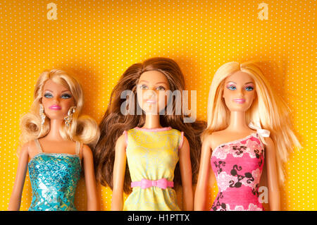 Tres Muñecas Barbie Foto de stock