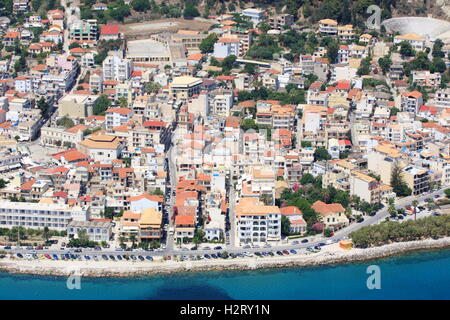 Vista aérea de la ciudad de Zakynthos, Zante en Grecia Foto de stock