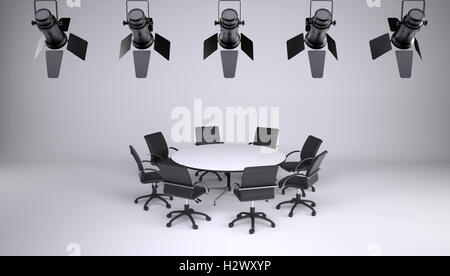 Moderna Mesa Redonda y 8 sillas Fotografía de stock - Alamy