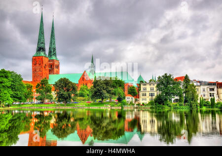 Lubeck Catedral - Alemania, Schleswig-Holstein Foto de stock