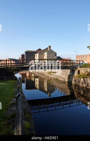 Wigan Pier en el Canal de Leeds Liverpool Reino Unido Foto de stock
