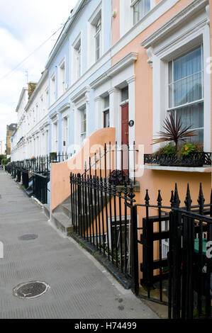 Casas adosadas en Notting Hill, Londres, Inglaterra, Reino Unido, Europa