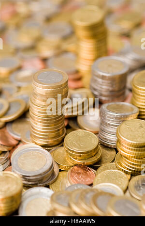 Monedas de euro Foto de stock