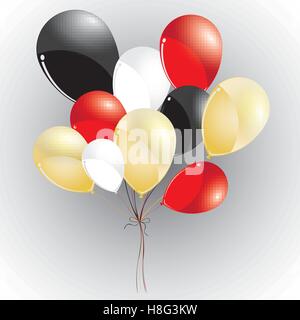 Globos, globos rojos, cumpleaños, fiesta, colorido, día, decoración,  decoración, felices vacaciones, icono, arte, ilustración Imagen Vector de  stock - Alamy