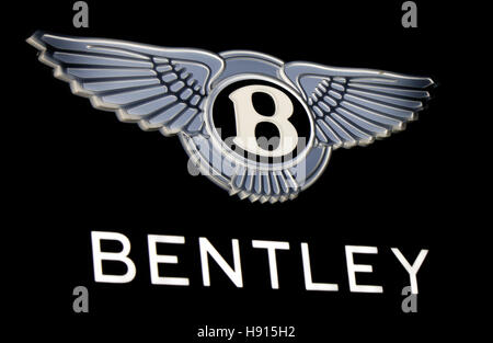 Logo das der Marke 'Bentley', de Berlín. Foto de stock