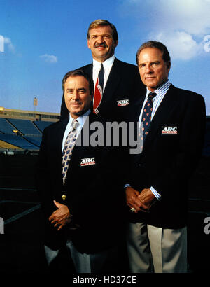 NFL MONDAY NIGHT FOOTBALL, (ABC), Dan Dierdorf, Al Michaels, Frank Gifford,  Super Bowl XXV, 1970-. (c) ABC/ Courtesy: Everett Stock Photo - Alamy