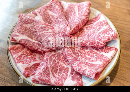 A5 carne Wagyu textura de fondo de alimentos Foto de stock