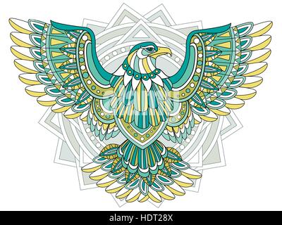 Página para colorear águila volando en un exquisito estilo Imagen Vector de  stock - Alamy