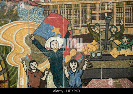 Mural comunista, Vietnam Foto de stock