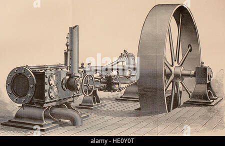 Los motores de vapor estacionarias, simples y compuestos; especialmente adaptado para fines de alumbrado eléctrico (1890)