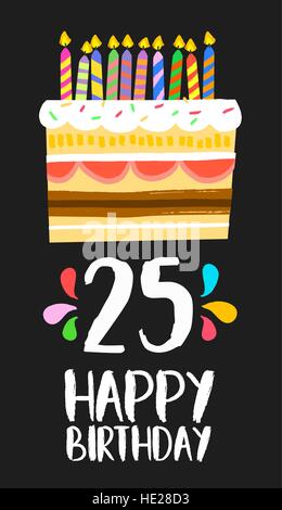 Feliz Cumpleaños 25 Años Aniversario De Los Globos De Cumpleaños De La  Persona En Forma De Números Del Año. Vector Ilustración del Vector -  Ilustración de vacaciones, cincuenta: 235197964