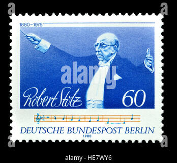 Alemán (W) de Berlín (1980) sello : Robert Elizabeth Stolz (1880-1975) compositor austríaco, compositor y director de orquesta Foto de stock