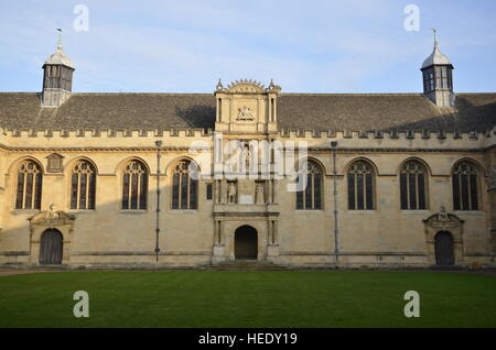 Wadham College, uno de los colegios constituyentes de la Universidad de Oxford en Oxford, Inglaterra Foto de stock