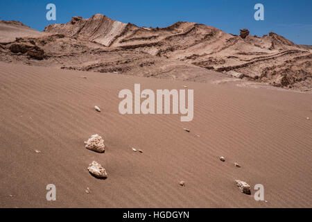 Valle de la Luna en el desierto de Atacama, Foto de stock