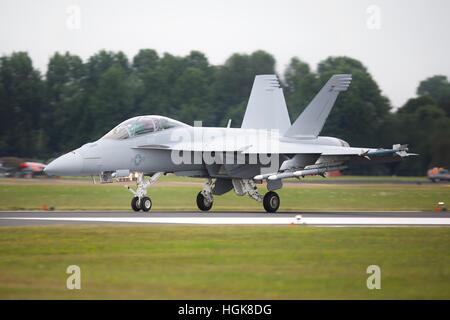 US Navy F/A-18F Super Hornet Foto de stock