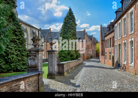 Parte medieval de Lovaina - el Gran Beguinage de Lovaina, Bélgica conocido desde el siglo 13. Foto de stock