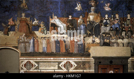 Ambrogio Lorenzetti - Alegoría del buen gobierno - WGA13484 Foto de stock