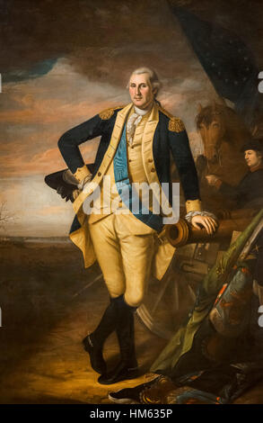 El General George Washington por Charles Willson Peale, óleo sobre lienzo, c.1779-81 Foto de stock