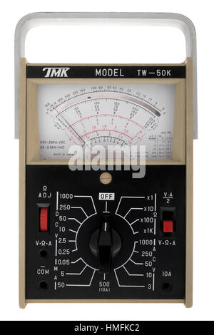 TMK antiguo TW-50K multímetro analógico sobre fondo blanco Fotografía de  stock - Alamy