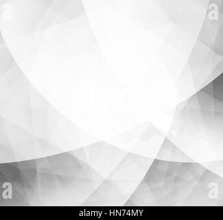 Diseño de fondo abstracto blanco con capas transparentes de triángulo y círculo formas curvadas en el patrón de capas Foto de stock