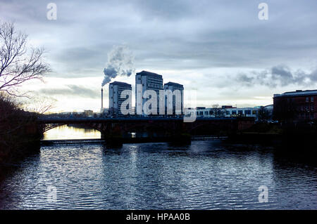 Río Clyde en Glasgow Foto de stock