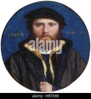 El hombre no identificado, taller de Hans Holbein el joven Foto de stock