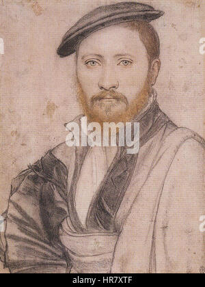 El hombre no identificado, dibujo de Hans Holbein el joven Foto de stock