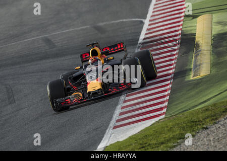 Febrero 28, 2017 - MAX VERSTAPPEN (NED) impulsa en la pista durante el día 2 de pruebas de Fórmula Uno en el Circuit de Catalunya, España. Crédito: Matthias Oesterle/Zuma alambre/Alamy Live News