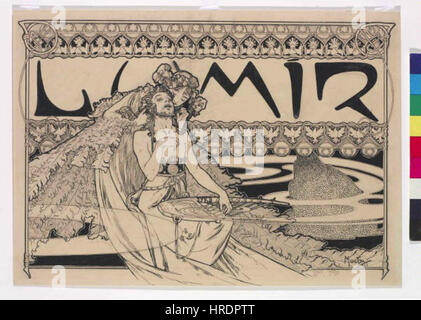 Autor Alfons Mucha 24.7.1860-14.7.1939 - Zahlavi casopisu Lumir