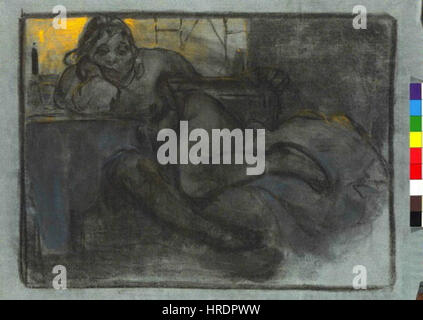 Autor Alfons Mucha 24.7.1860-14.7.1939 - La llamada absint Studie zeny
