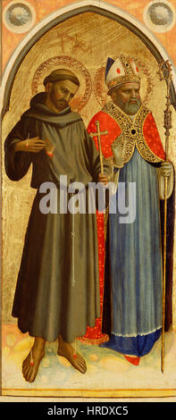 Fra Angelico (Guido di Pietro, Fra Giovanni da Fiesole) - San Francisco y el obispo san - 92.pb.111.1 - Museo J. Paul Getty