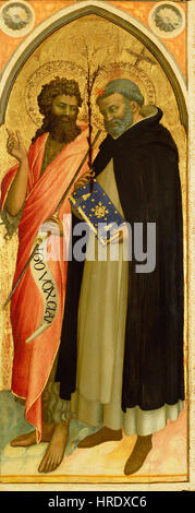 Fra Angelico (Guido di Pietro, Fra Giovanni da Fiesole) - San Juan Bautista y Santo Domingo - 92.pb.111.2 - Museo J. Paul Getty