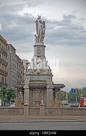 Plaça de Palau y White Memorial, Barcelona, Catalian, España, Europa, Foto de stock