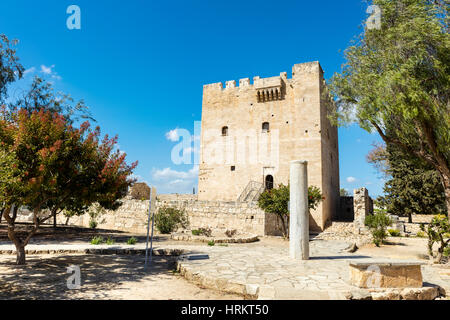 El castillo medieval de Kolossi cerca de Limassol en Chipre Foto de stock