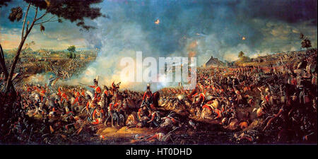La batalla de Waterloo por William Sadler Foto de stock