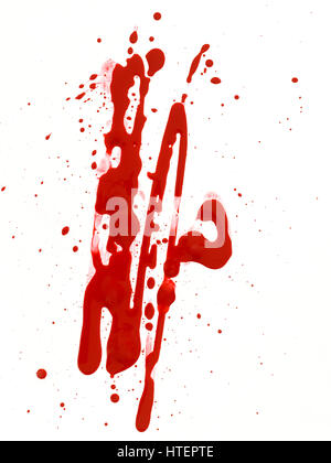 Gotas de sangre y a salpicar.
